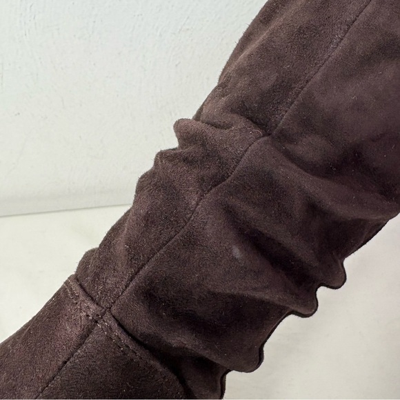 NINE WEST Genuine Suede Leather Slouchy High Heel Slouch Boot 8 - Picture 16 of 16